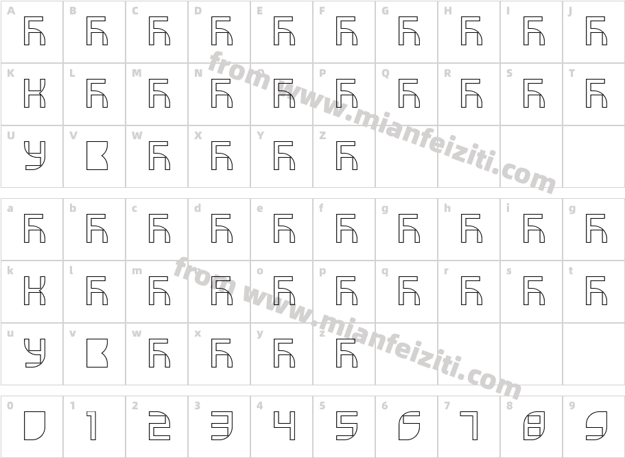 VUK-31字体字体映射图