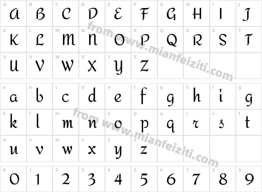 amita-regular字体字体映射图
