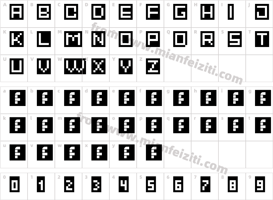 blocks2字体字体映射图