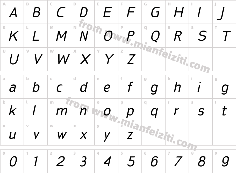 san-frediano-regular-italic字体字体映射图