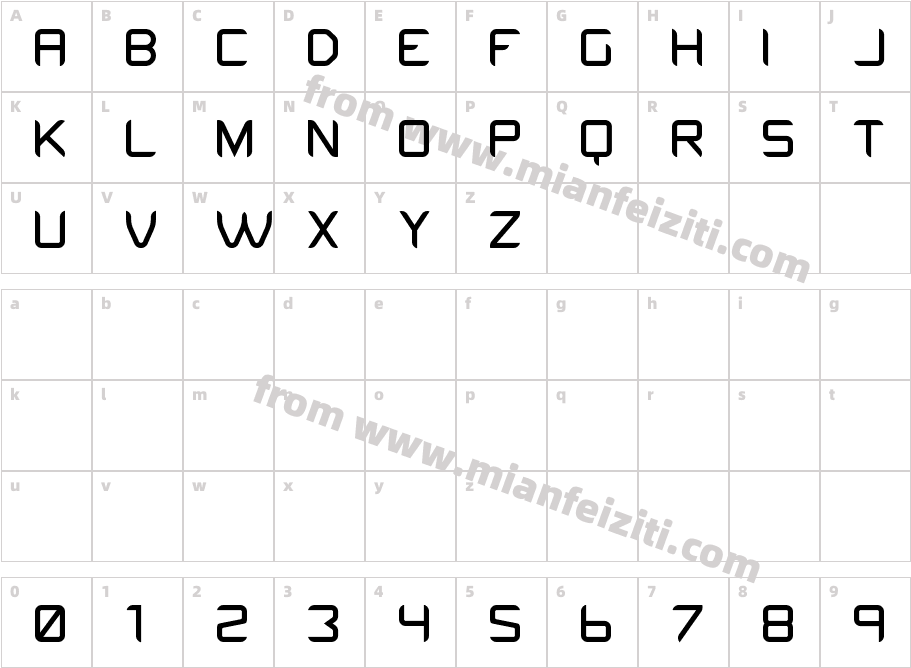 Tescaro Normal字体字体映射图