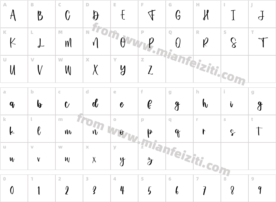 White Christmas字体字体映射图