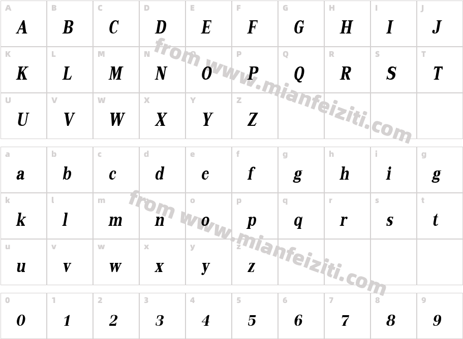 KodchiangUPC Bold Italic字体字体映射图