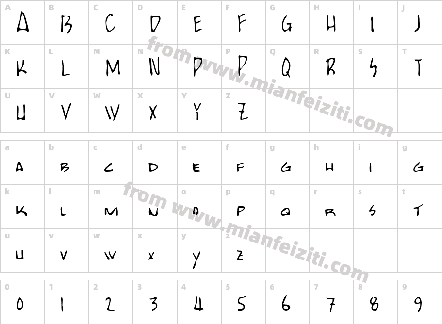 LEHN025字体字体映射图