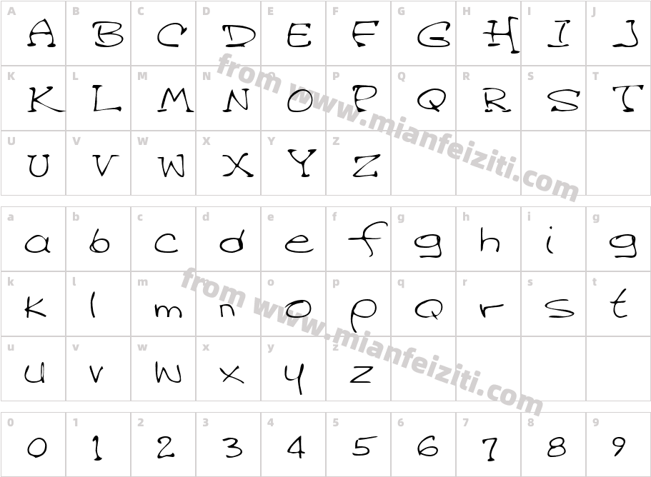 LEHN045字体字体映射图