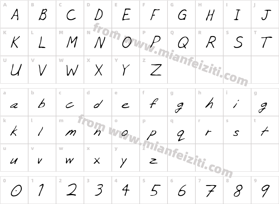 LEHN056字体字体映射图