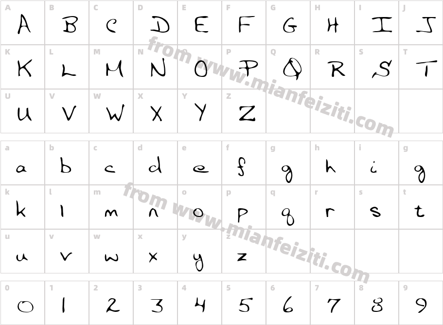 LEHN057字体字体映射图