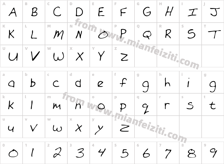 LEHN101字体字体映射图