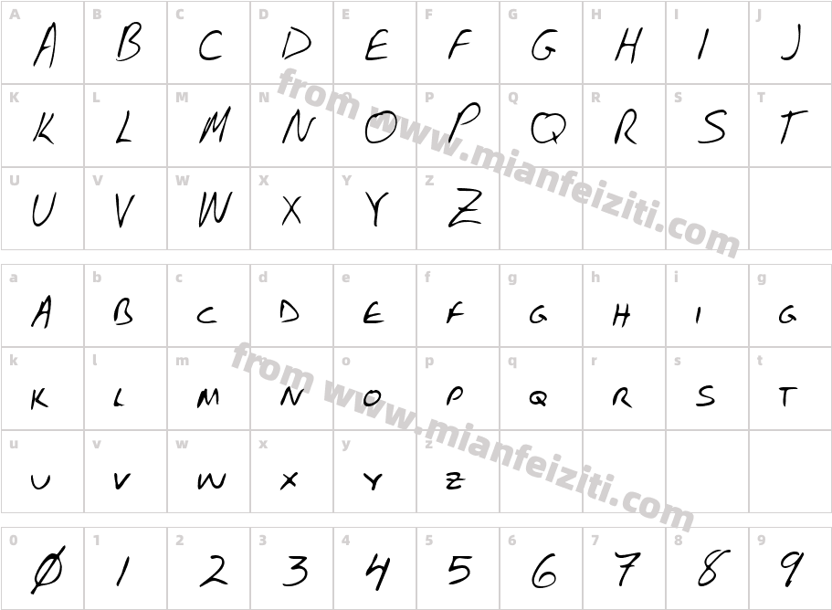 LEHN102字体字体映射图