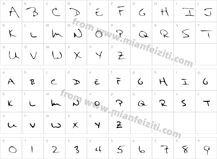 LEHN103字体字体映射图