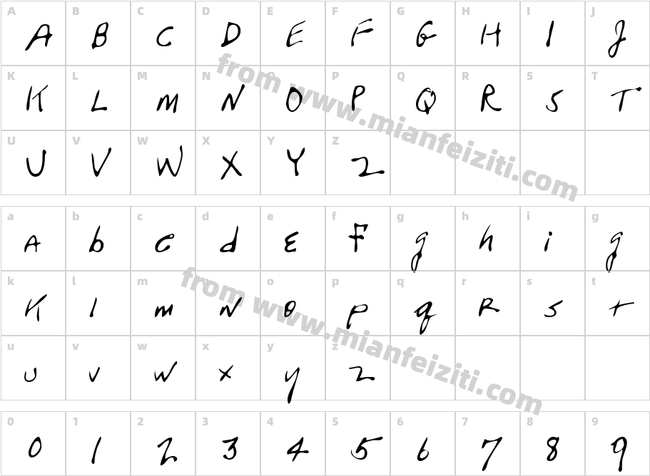 LEHN104字体字体映射图