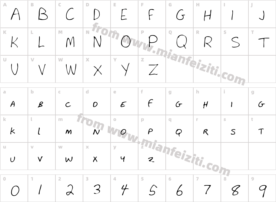 LEHN110字体字体映射图