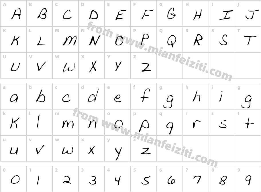 LEHN111字体字体映射图