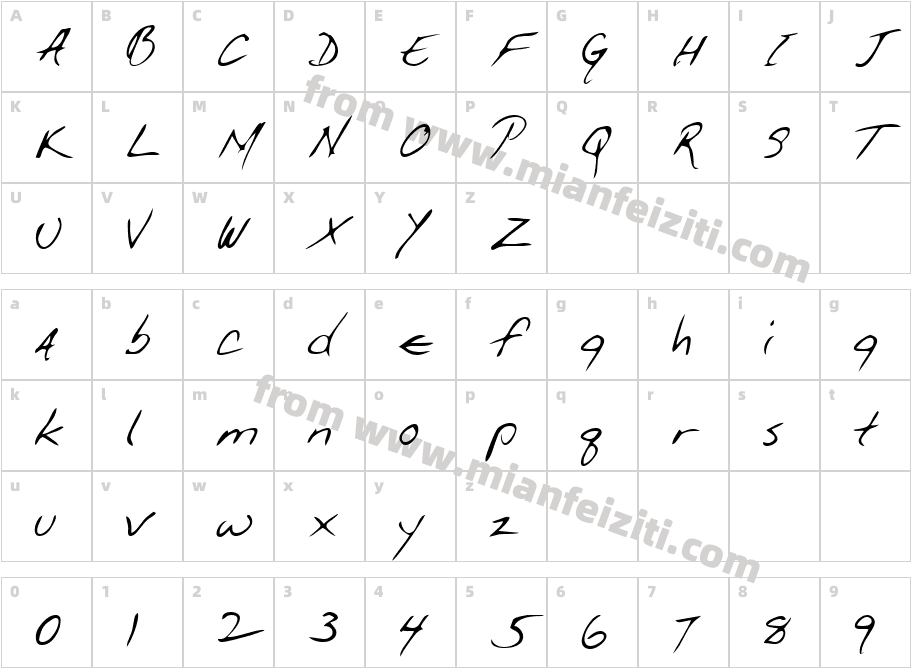 LEHN114字体字体映射图