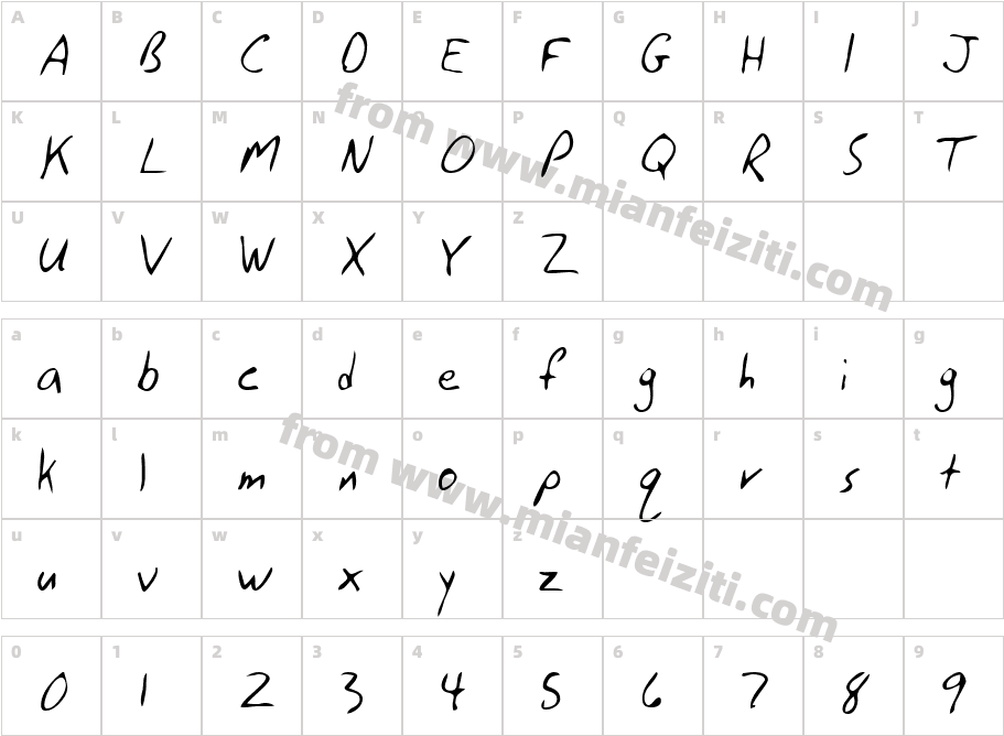 LEHN117字体字体映射图