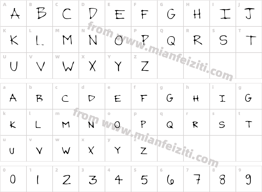 LEHN120字体字体映射图