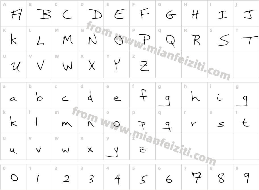 LEHN121字体字体映射图
