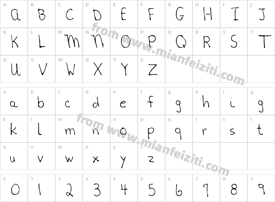 LEHN124字体字体映射图