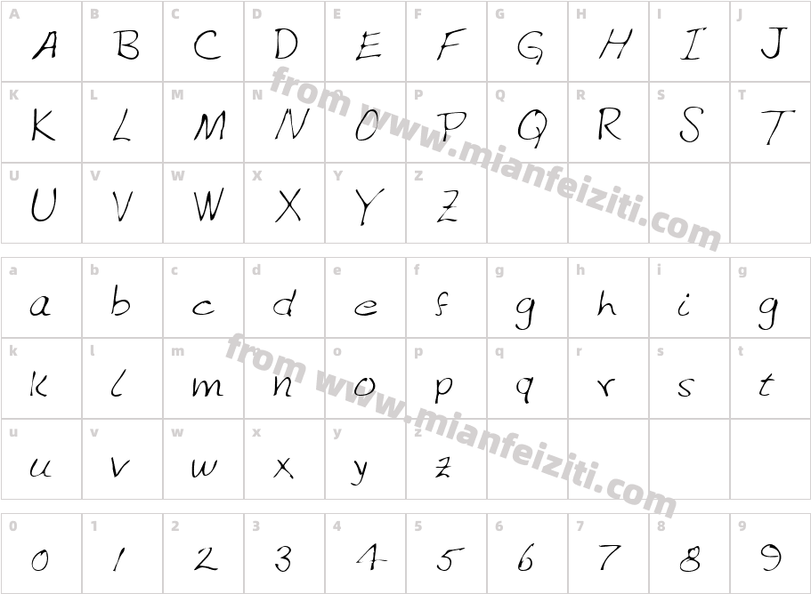 LEHN151字体字体映射图