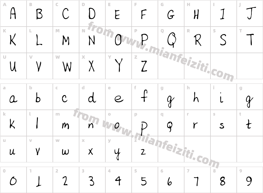 LEHN154字体字体映射图