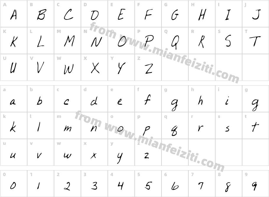 LEHN155字体字体映射图