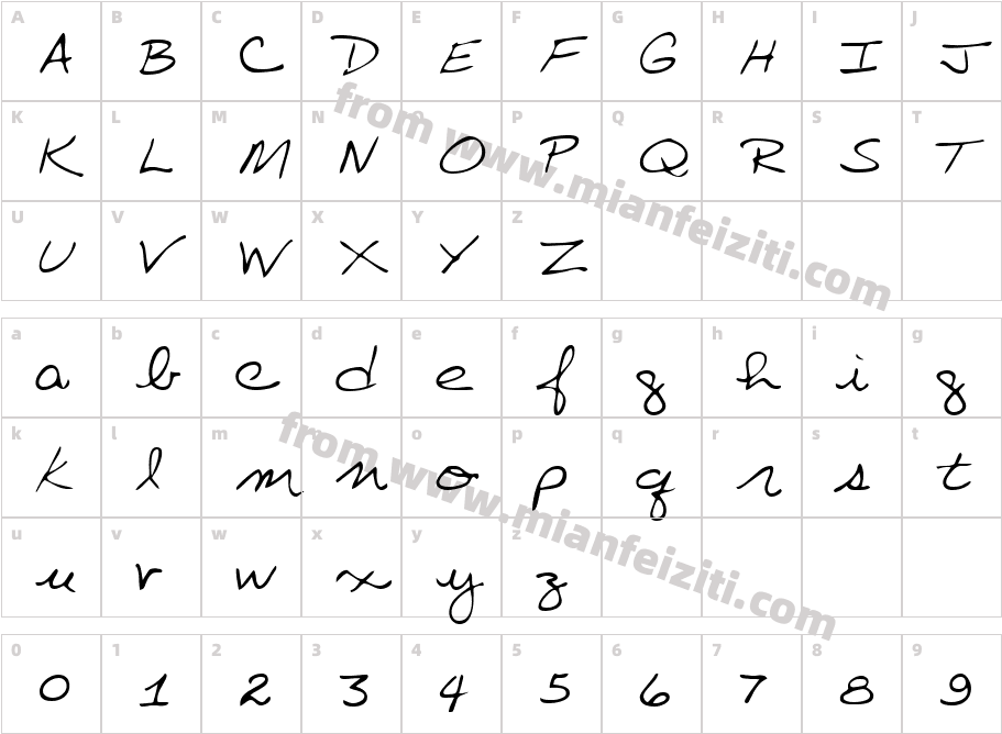 LEHN157字体字体映射图