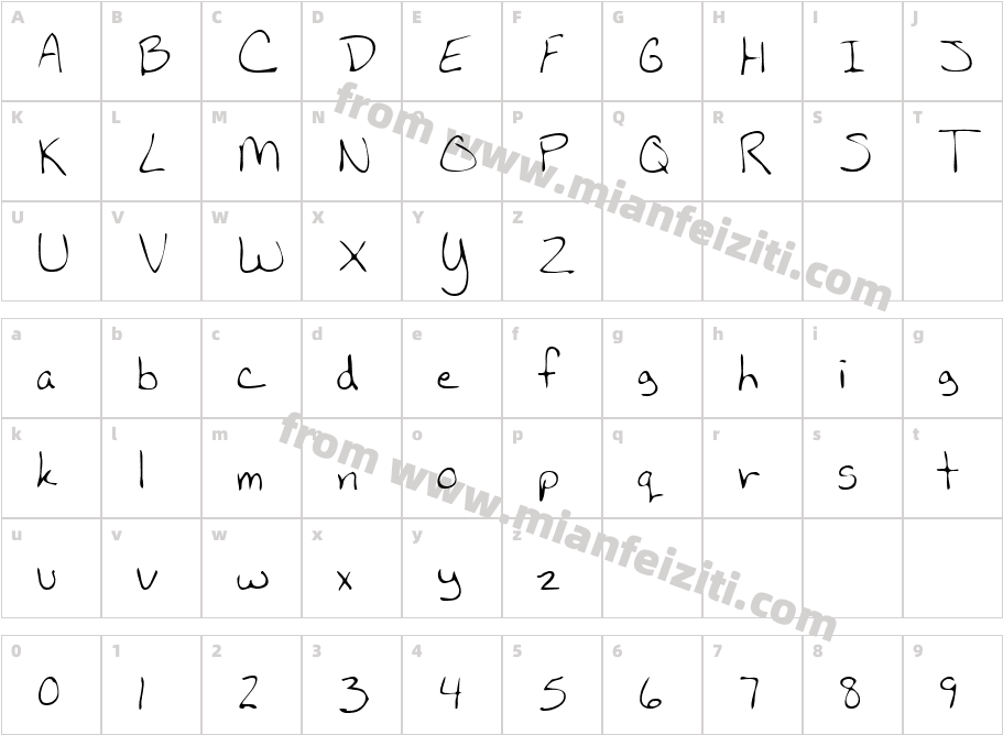 LEHN160字体字体映射图