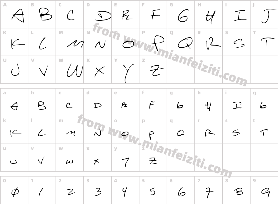 LEHN161字体字体映射图