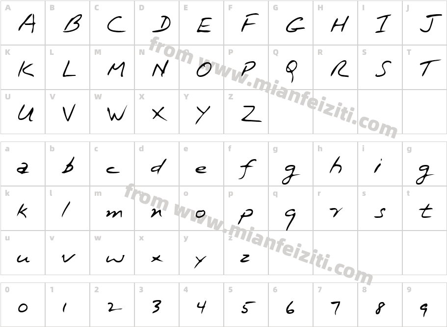LEHN162字体字体映射图
