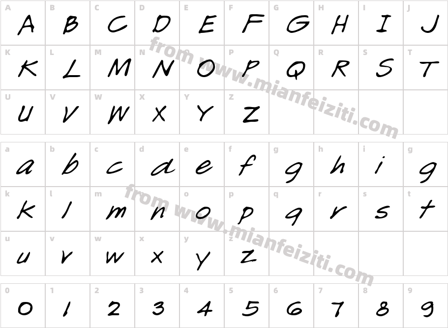 LEHN166字体字体映射图