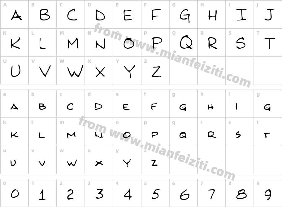 LEHN167字体字体映射图