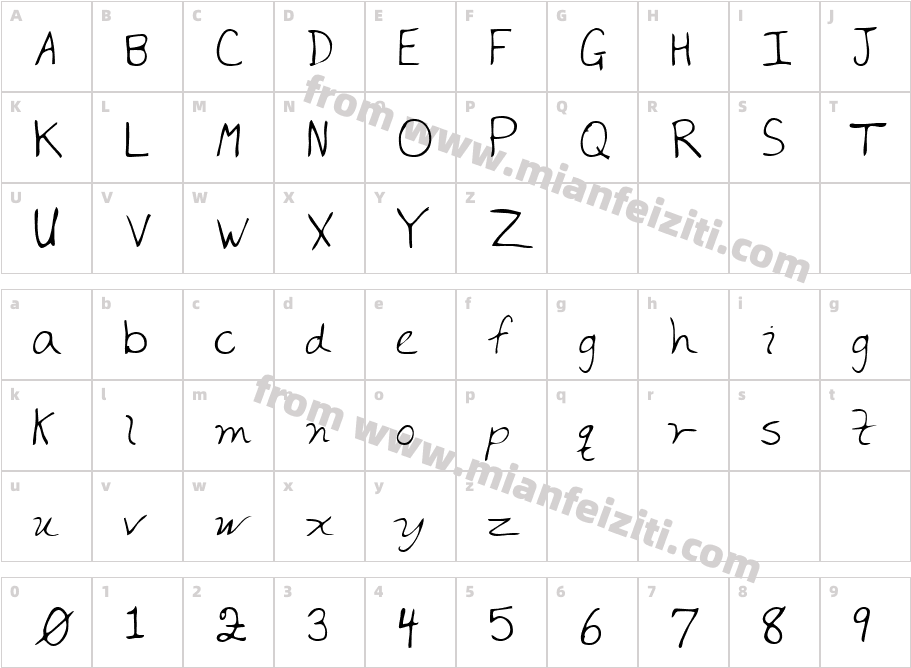 LEHN187字体字体映射图