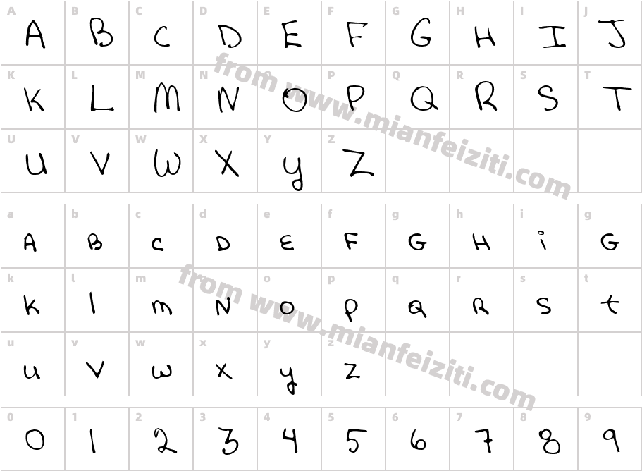 LEHN204字体字体映射图