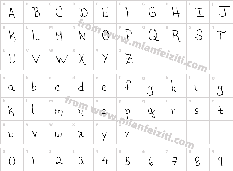 LEHN208字体字体映射图