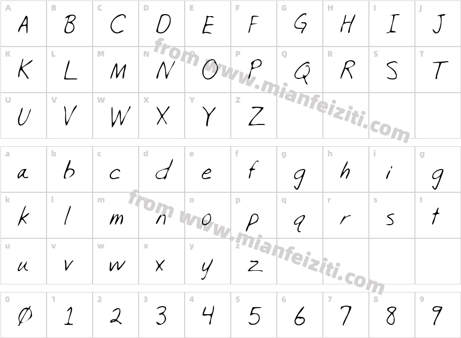 LEHN215字体字体映射图