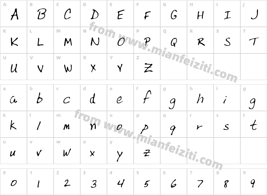 LEHN217字体字体映射图