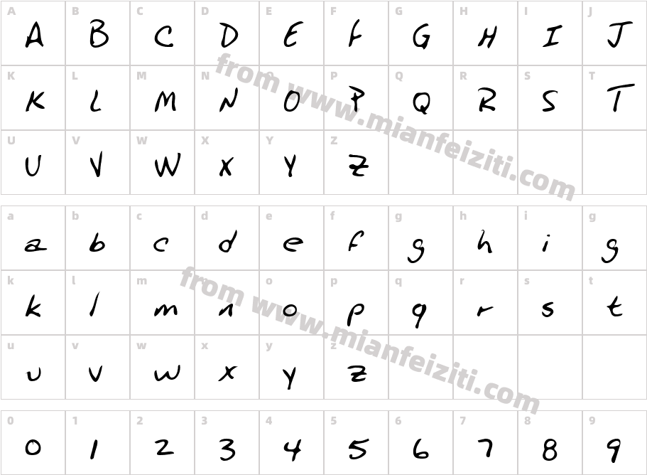 LEHN230字体字体映射图