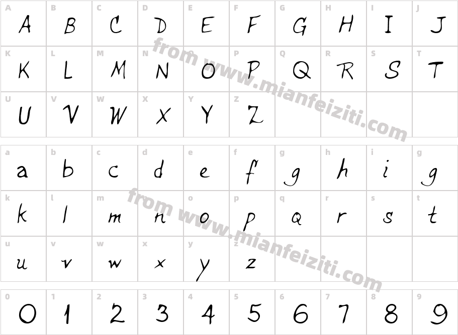 LEHN234字体字体映射图