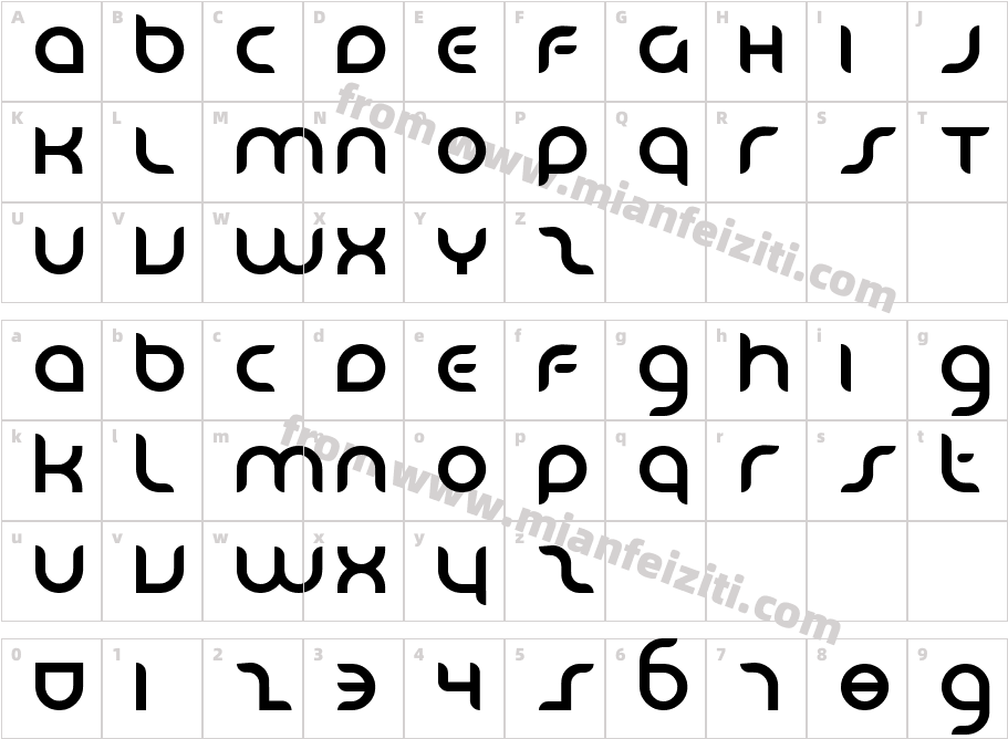 Danube字体字体映射图