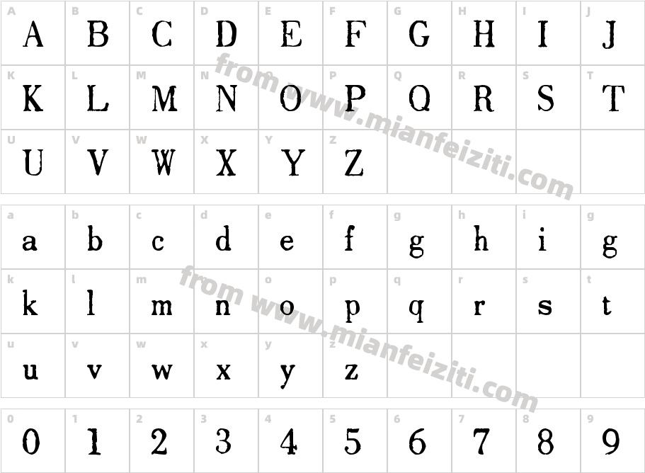 Drukarnia Polska字体字体映射图