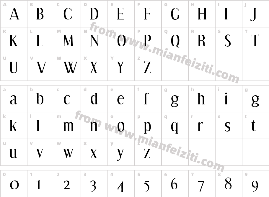 EFFLORES字体字体映射图
