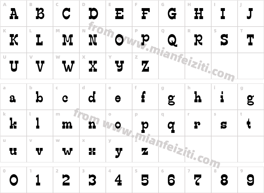 Edmunds字体字体映射图