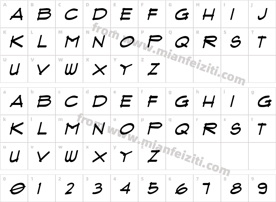 FluxArchitectItalic字体字体映射图