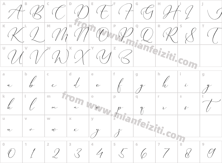10-gxL71字体字体映射图