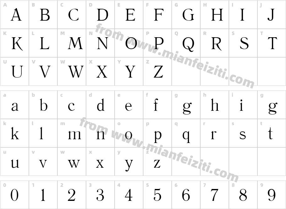 Literaturnaya Plain 001.001字体字体映射图