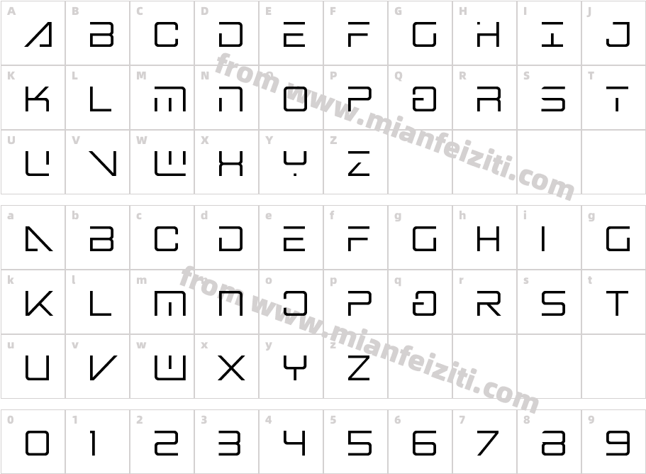 Banshee Pilot Condensed字体字体映射图