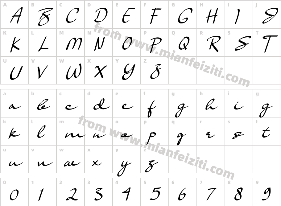 Basella字体字体映射图