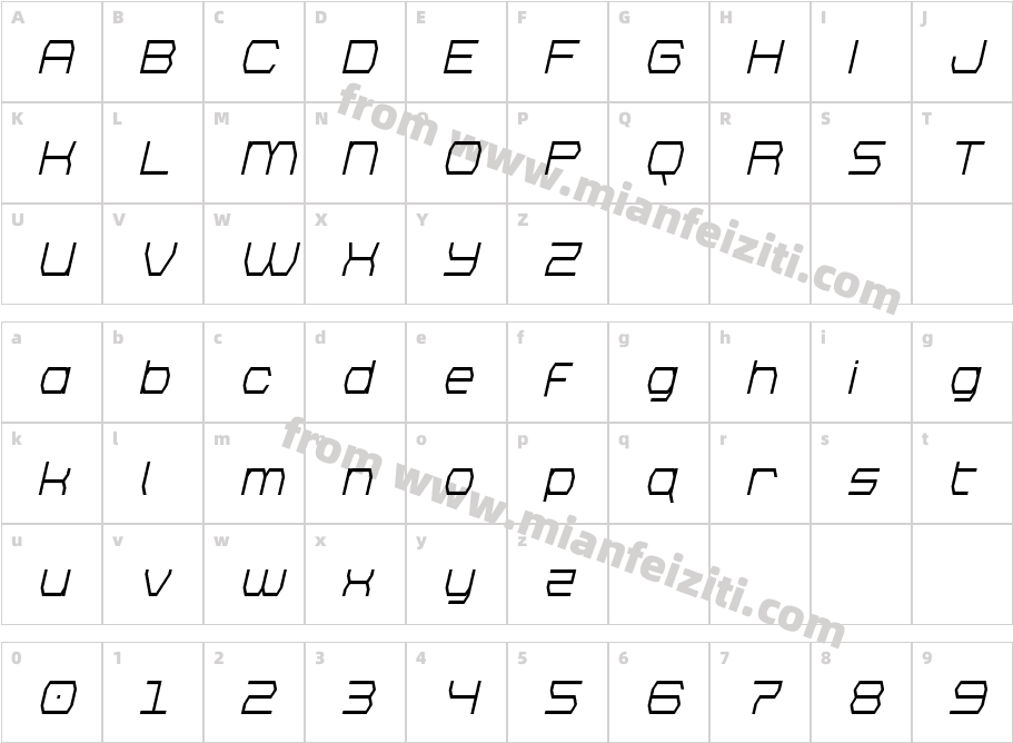 Bretton Semi-Bold Condensed Ita字体字体映射图