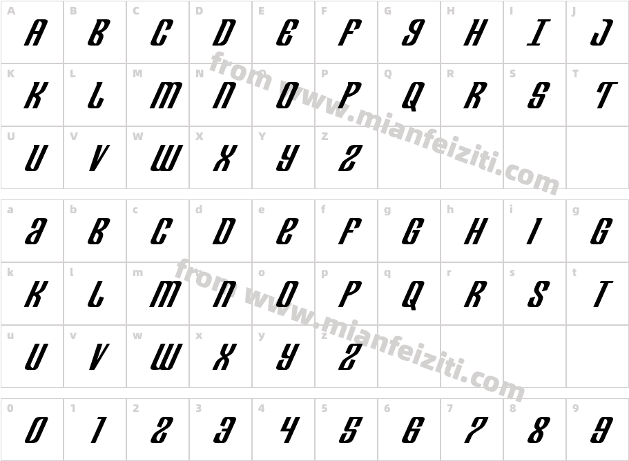 Department H Bold Italic字体字体映射图