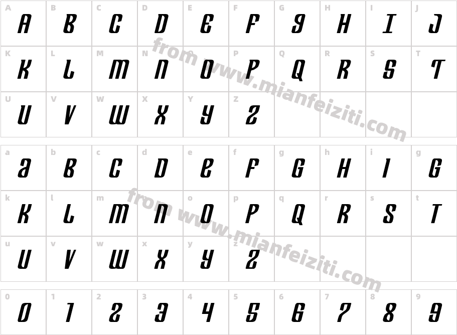 Department H Bold Semi-Italic字体字体映射图